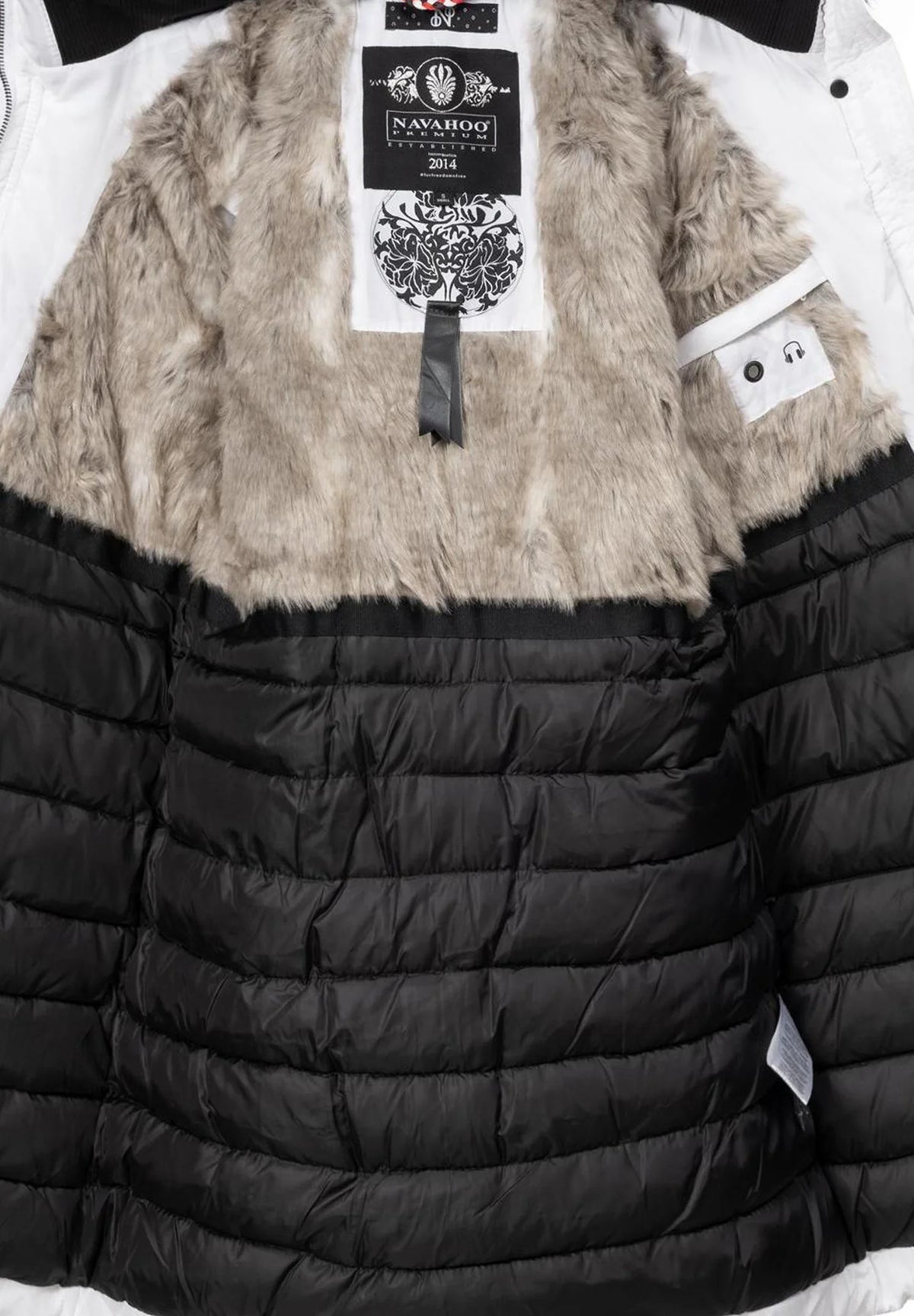 NAVAHOO Winter Quilted Jacket White PAULA