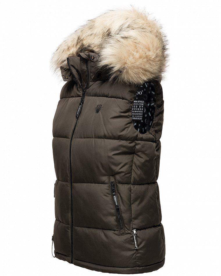 MARIKOO Padded Vest Body Warmer EISFLOCKCHEN Olive