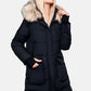 Navy Quilted Winter Parka For Women CHASKAA By Marikoo 