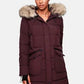 Wine Faux Fur Winter Jacket