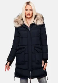 Navy Faux Fur Winter Jacket