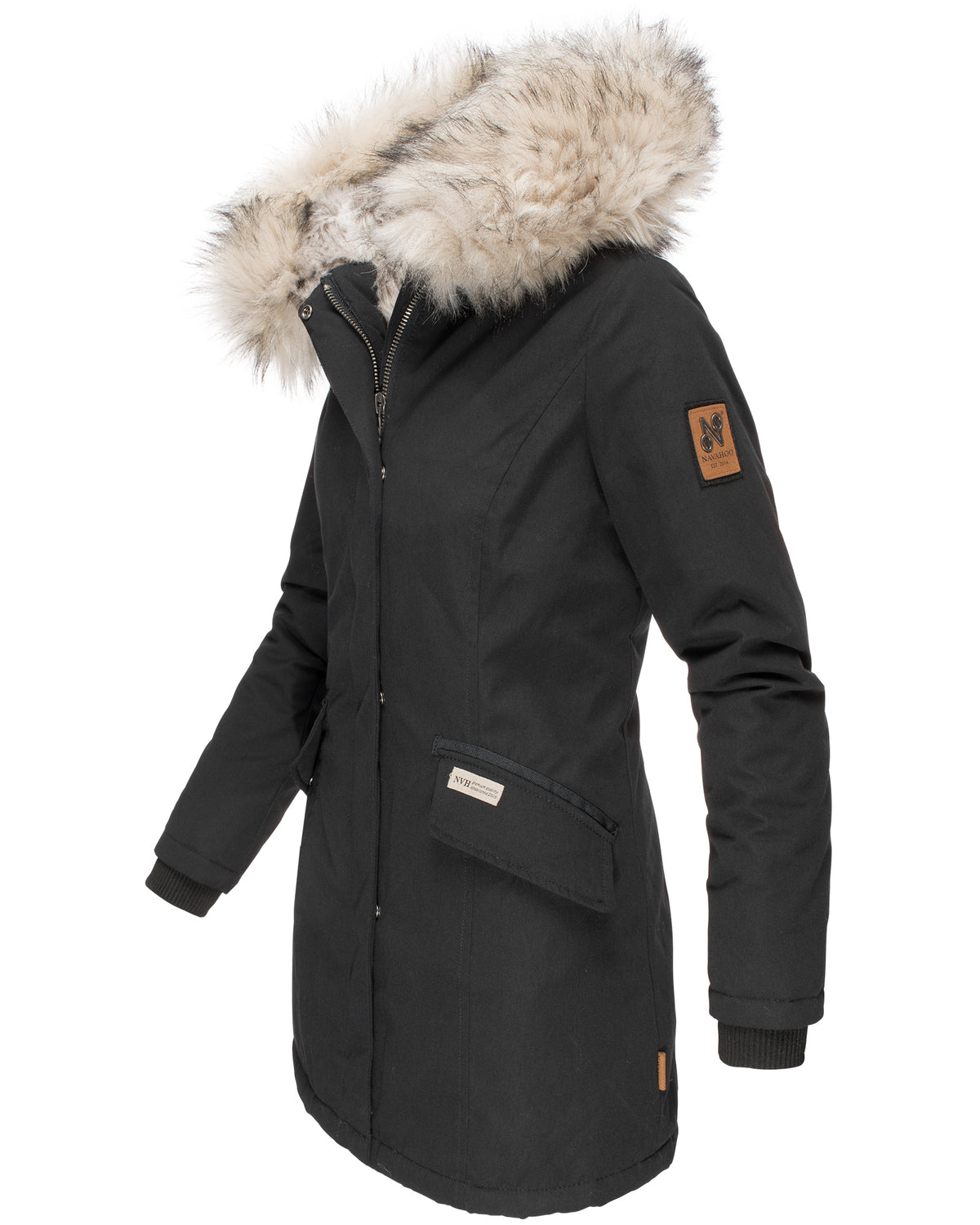 NAVAHOO Winter Coat Black CRISTAL