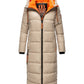 NAVAHOO Long Winter Padded Jacket Taupe SCHMUSEENGEL