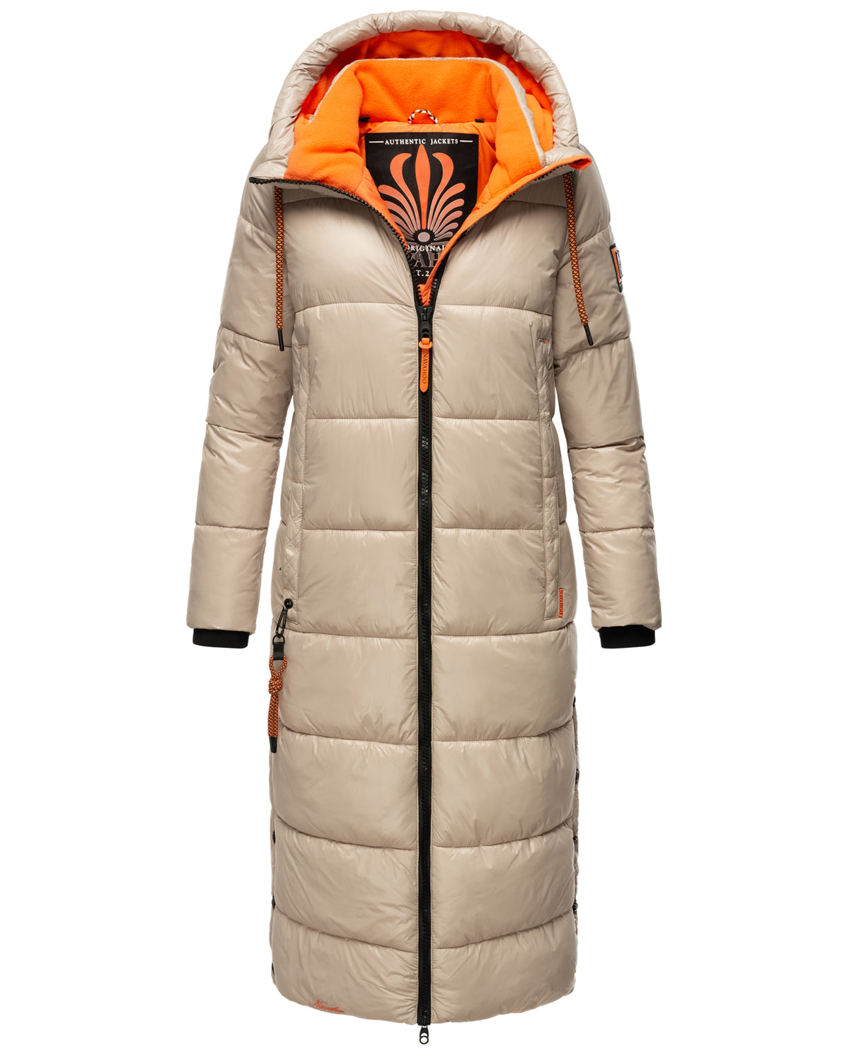 NAVAHOO Long Winter Padded Jacket Taupe SCHMUSEENGEL