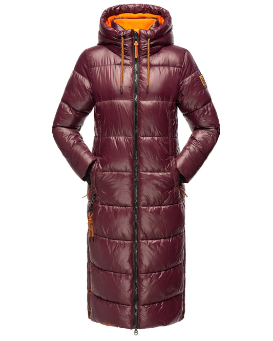 NAVAHOO Long Winter Padded Jacket Wine SCHMUSEENGEL