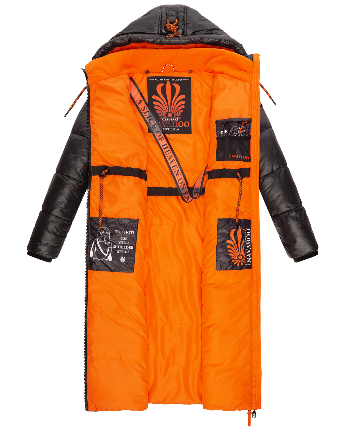 NAVAHOO Long Winter Padded Jacket Black SCHMUSEENGEL