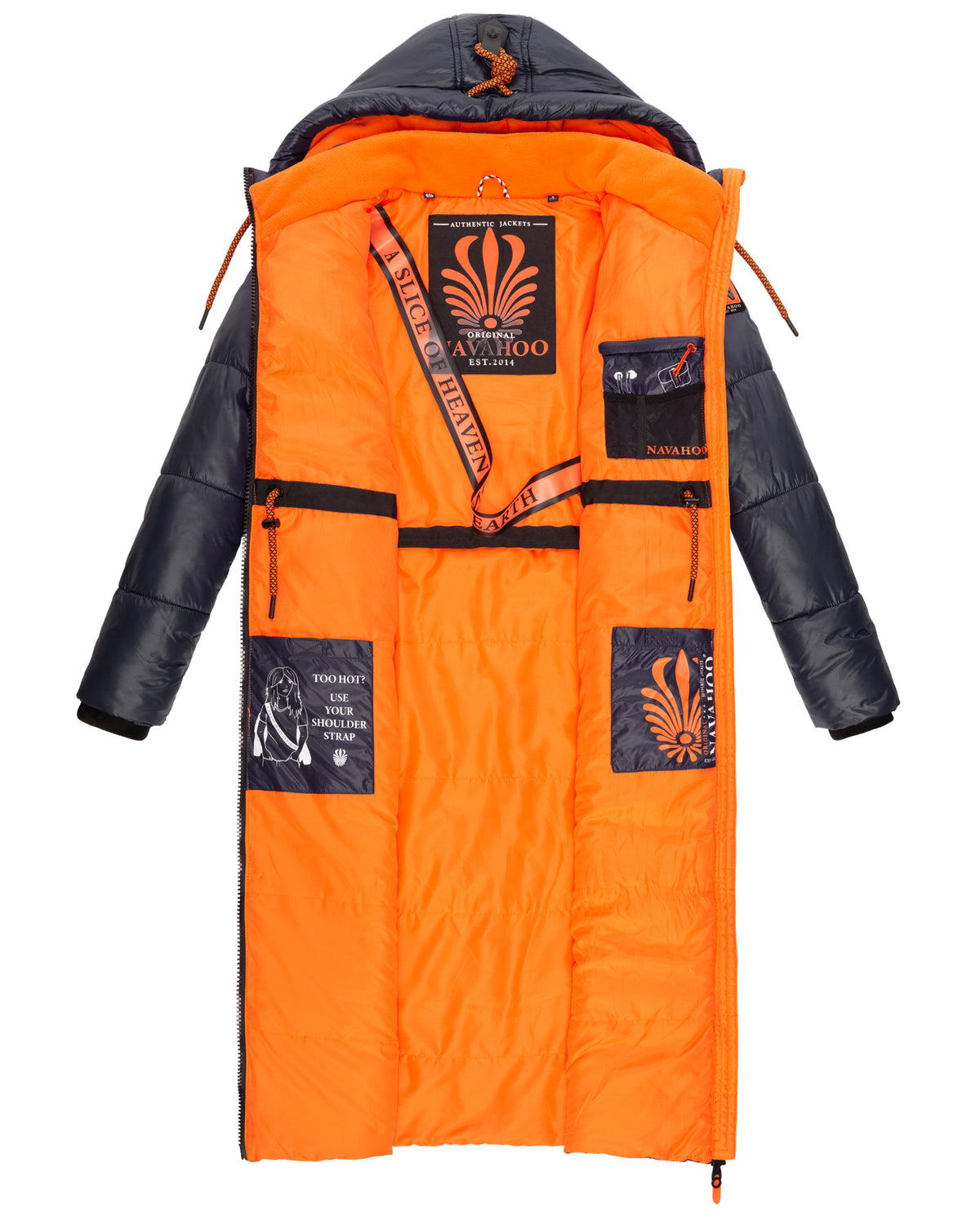 NAVAHOO Long Winter Padded Jacket Blue SCHMUSEENGEL