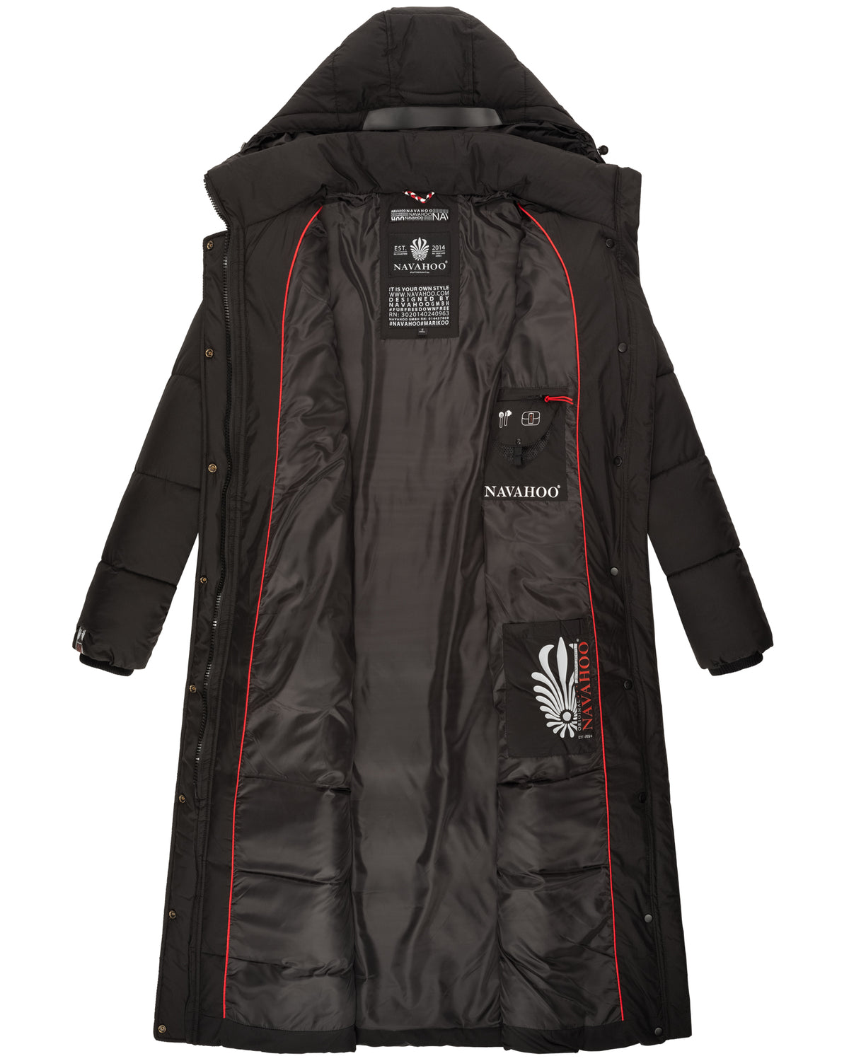 NAVAHOO Extra Long Quilted Coat For Women ISALIE
