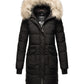 Black Faux Fur Quilted Jacket