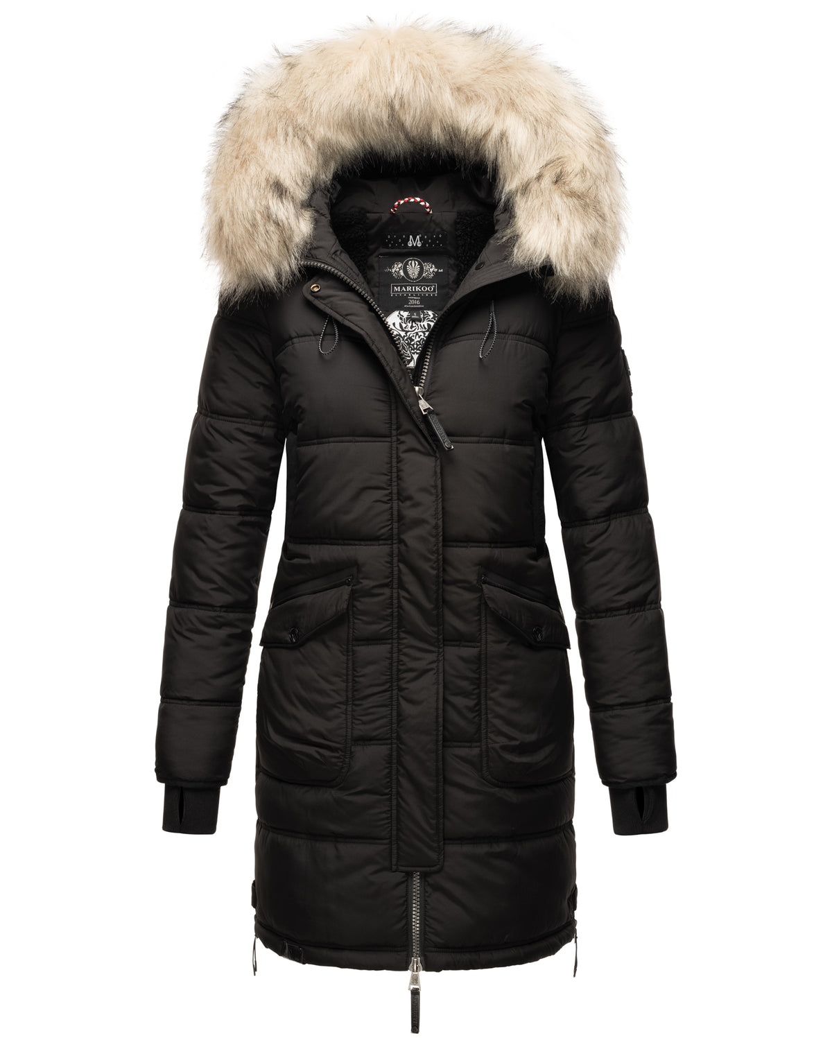 Black Faux Fur Quilted Jacket