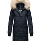 Navy Faux Fur Coat