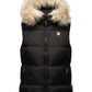 black padded vest with adjustable hood feature