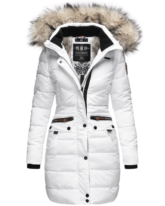 NAVAHOO Winter Quilted Jacket White PAULA
