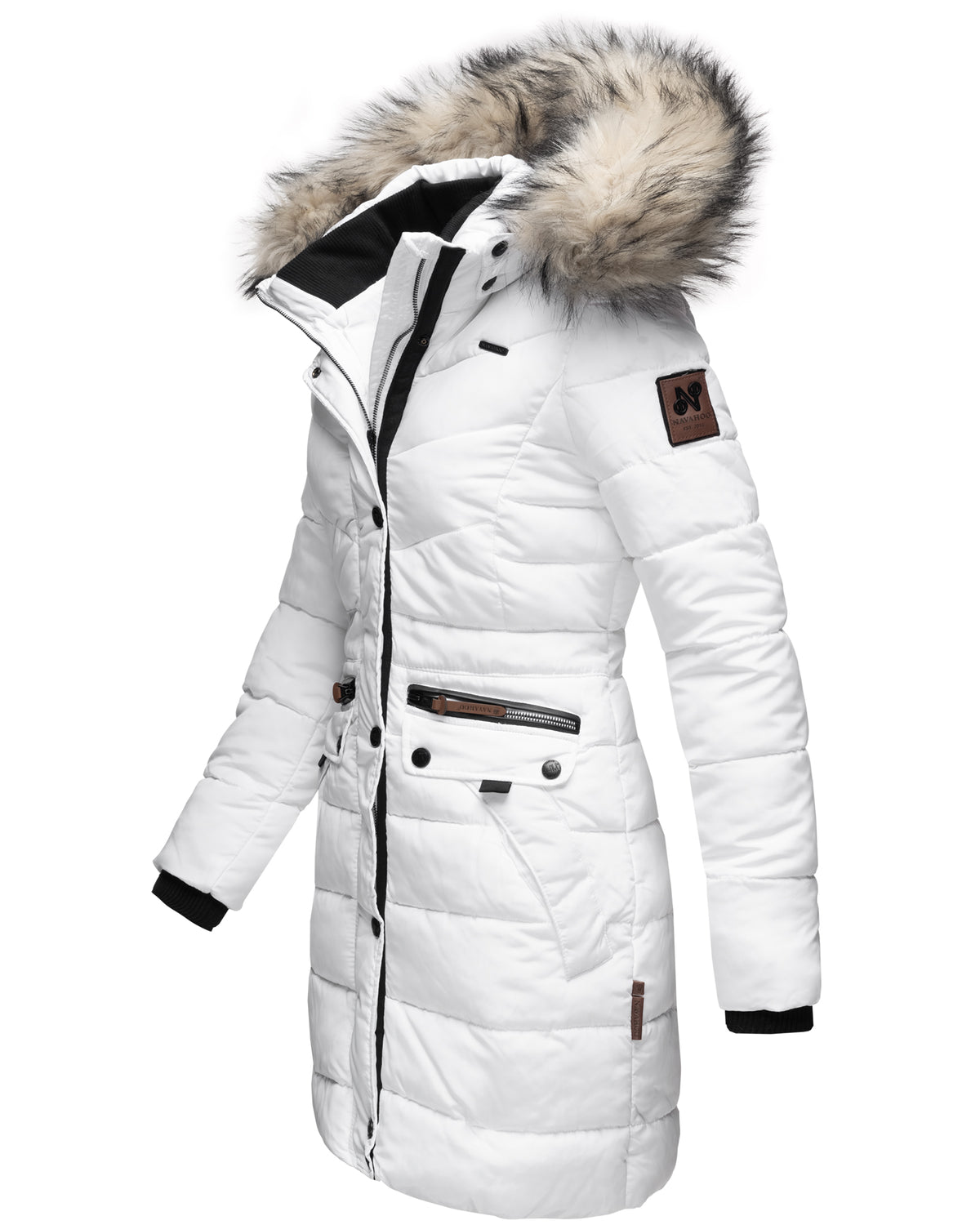 NAVAHOO Winter Quilted Jacket White PAULA