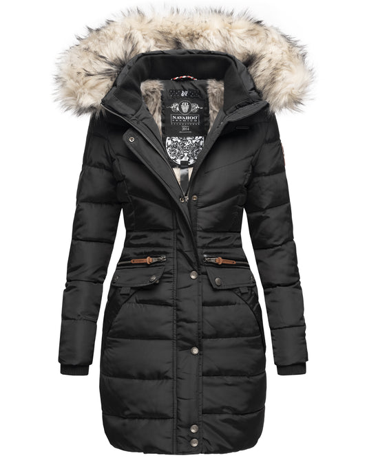 NAVAHOO Winter Quilted Jacket Black PAULA
