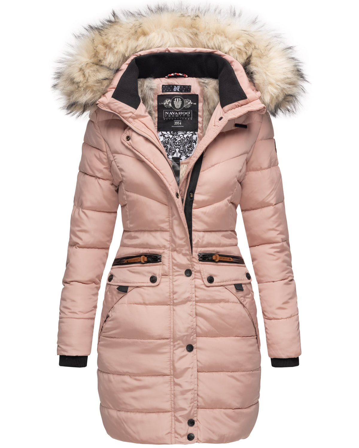 NAVAHOO Winter Quilted Jacket Pink PAULA
