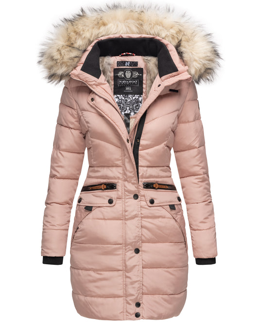 NAVAHOO Winter Quilted Jacket Pink PAULA