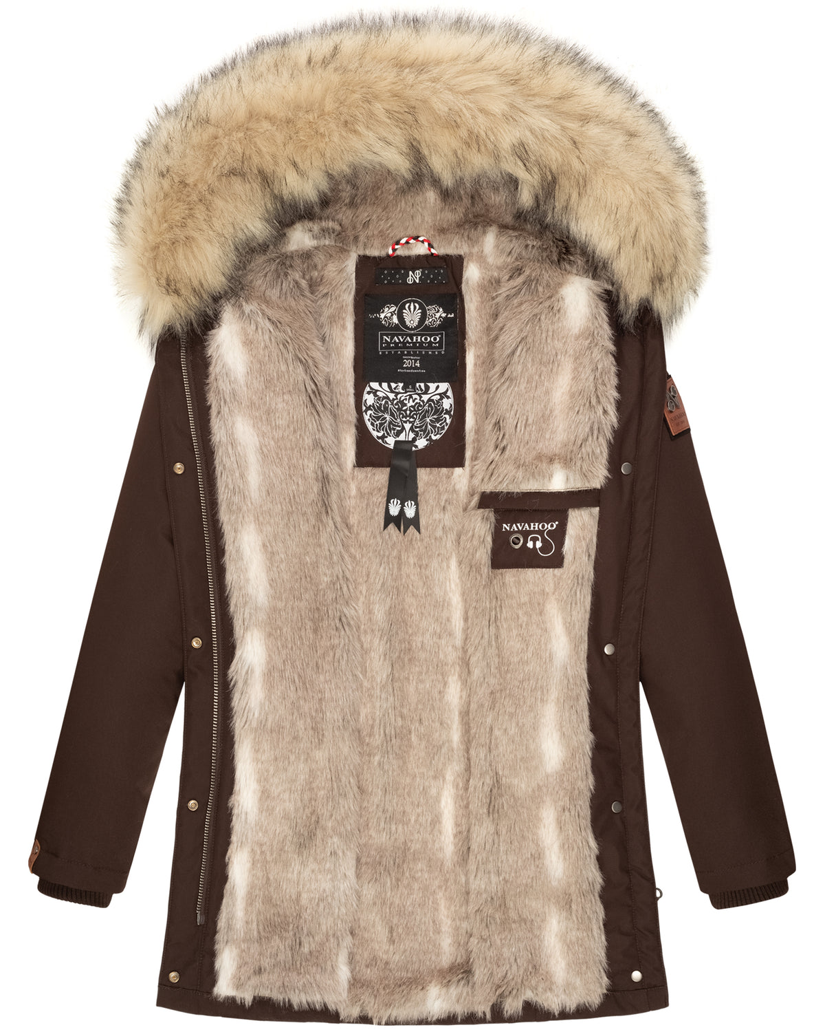 NAVAHOO Winter Coat Brown CRISTAL