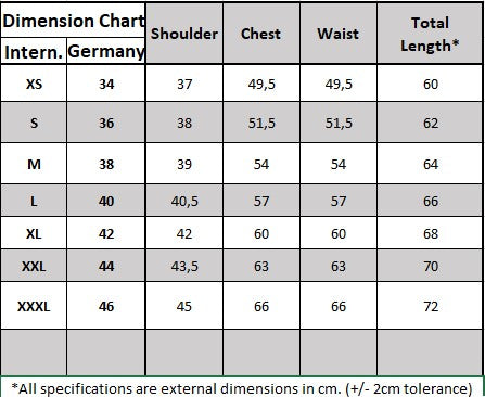 sizing chart