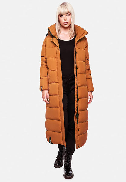 NAVAHOO Extra Long Quilted Coat For Women ISALIE