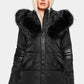 NAVAHOO Winter Padded Jacket With Faux Leather Application NIRVANA