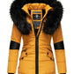 NAVAHOO Winter Padded Jacket With Faux Leather Application NIRVANA