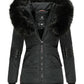 NAVAHOO Winter Padded Jacket With Faux Leather Application NIRVANA