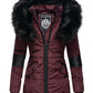 NAVAHOO Winter Padded Jacket With Faux Leather Application NIRVANA